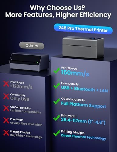 Thermal label printer with ethernet and bluetooth — photo 4