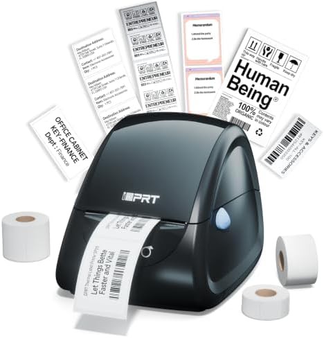 Adjustable width thermal label maker