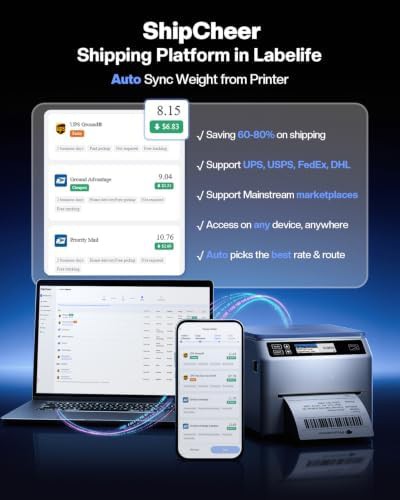 Shipping label printer with integrated scale — photo 3