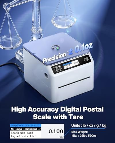 Shipping label printer with integrated scale — photo 4