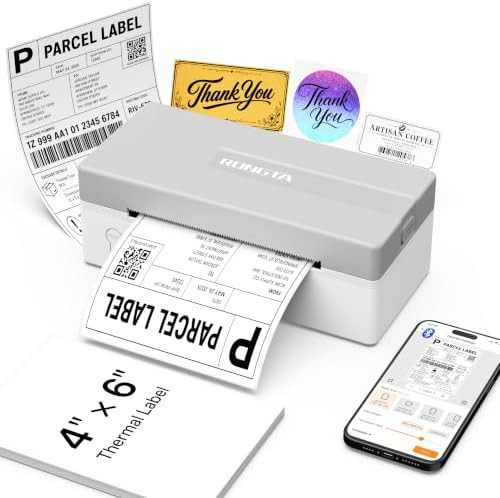 White 4x6 thermal shipping label printer