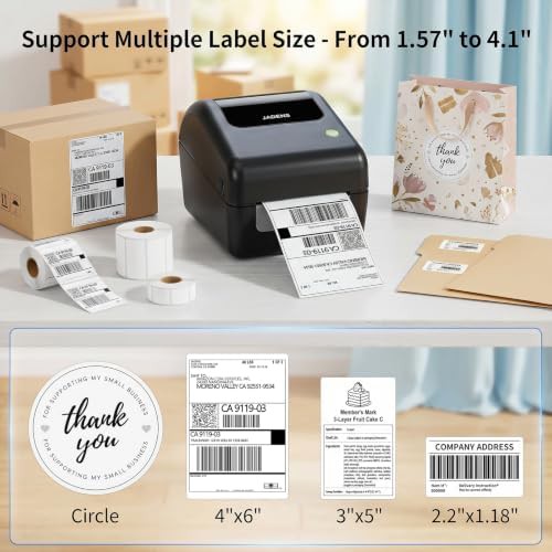 Black bluetooth thermal shipping label printer — photo 5