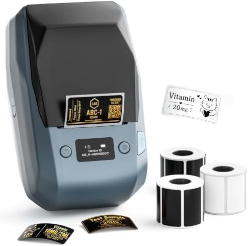 Blue high resolution label maker for vials