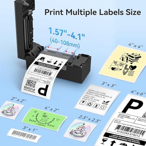 Black wireless 4x6 shipping label printer — photo 4