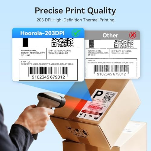 Black wireless 4x6 shipping label printer — photo 5