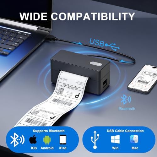 Wireless desktop thermal shipping label printer — photo 3