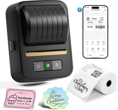 White two inch portable label maker